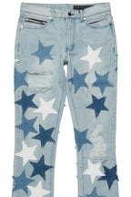 StarLane Light Blue Stacked Flare Jean
