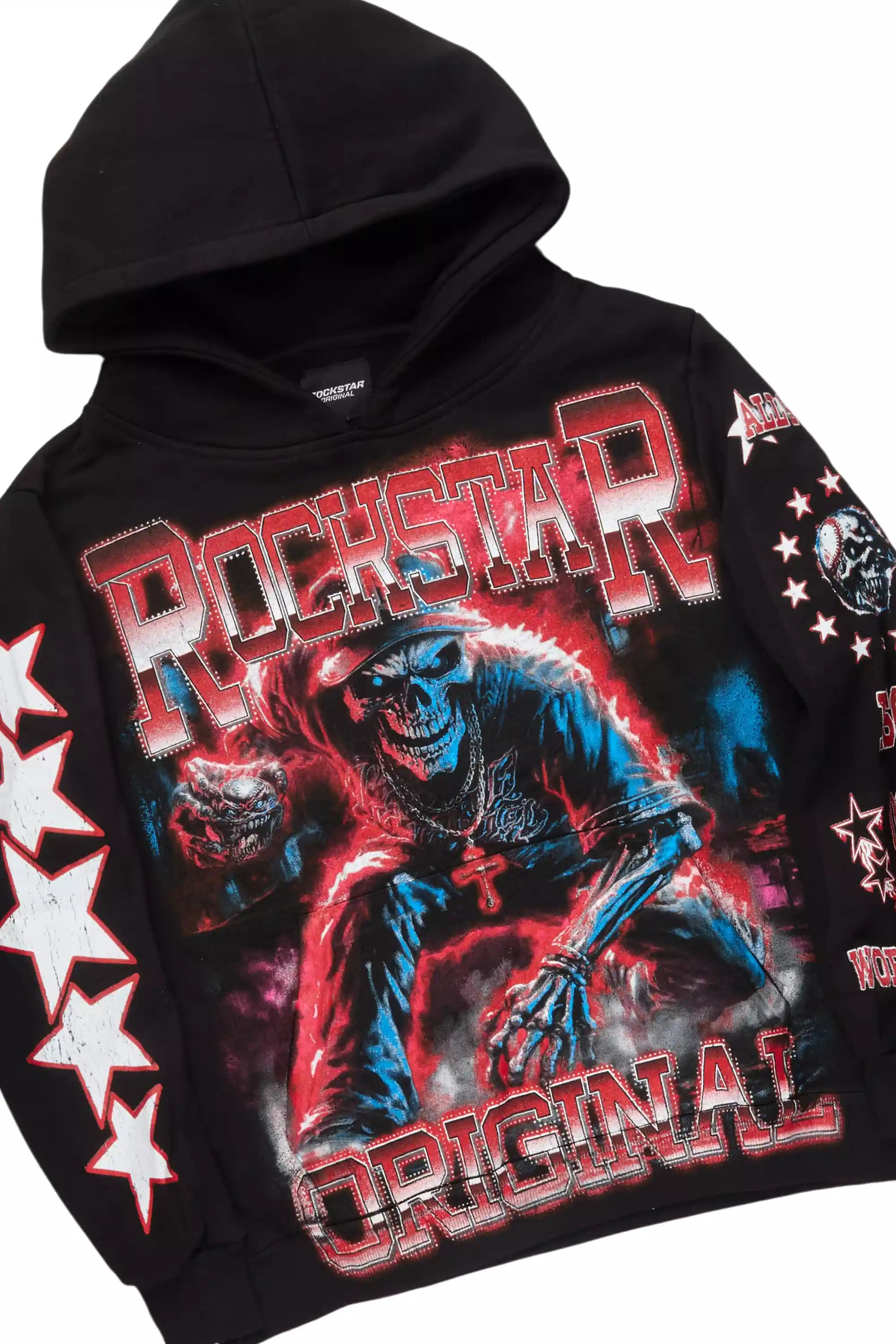 Marxe Black/Red Hoodie/Super Stacked Track Set