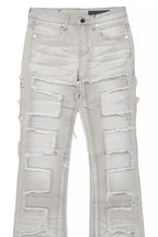 Boys Shake Light Grey Stacked Flare Jean