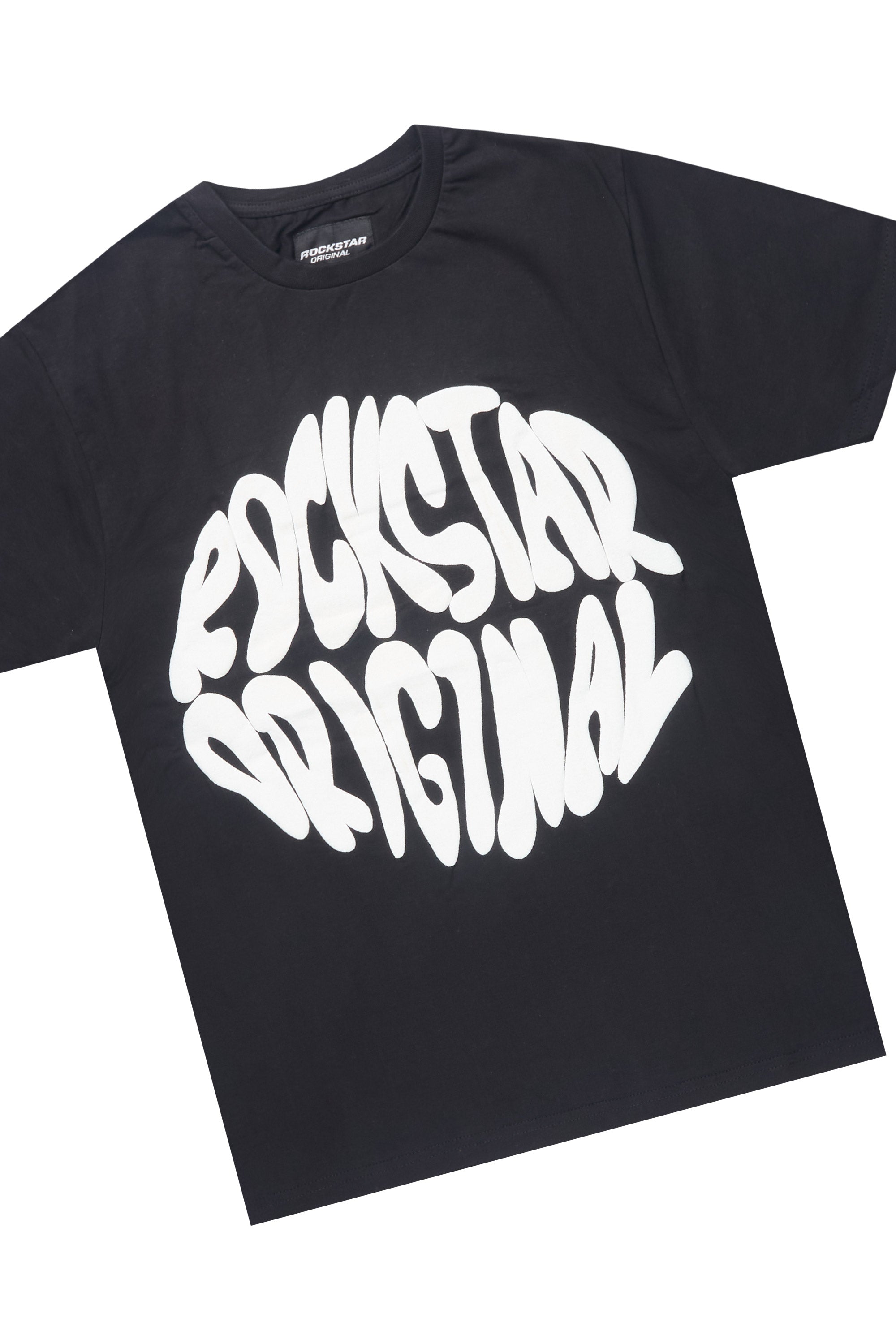 Thierry Black T-Shirt/Stacked Flare Track Set