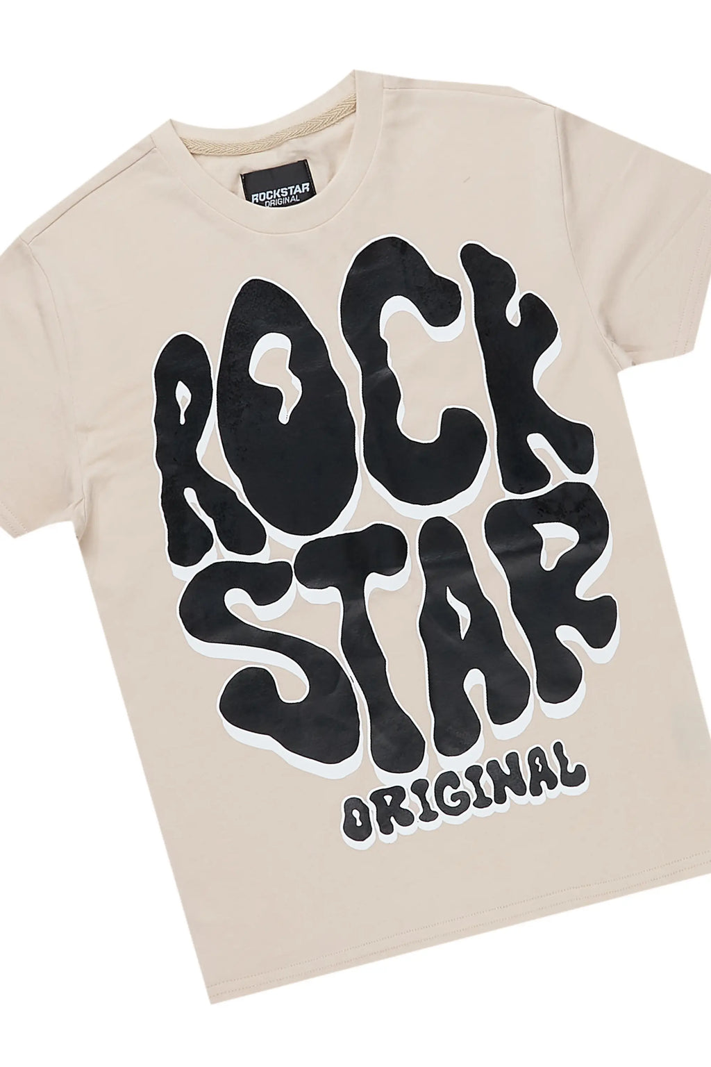 Boys Ward Beige T-Shirt/Patch Cargo Jean