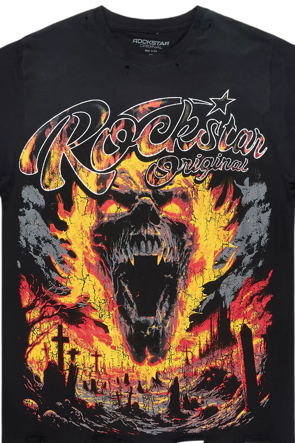 Flamer Black Graphic T-Shirt