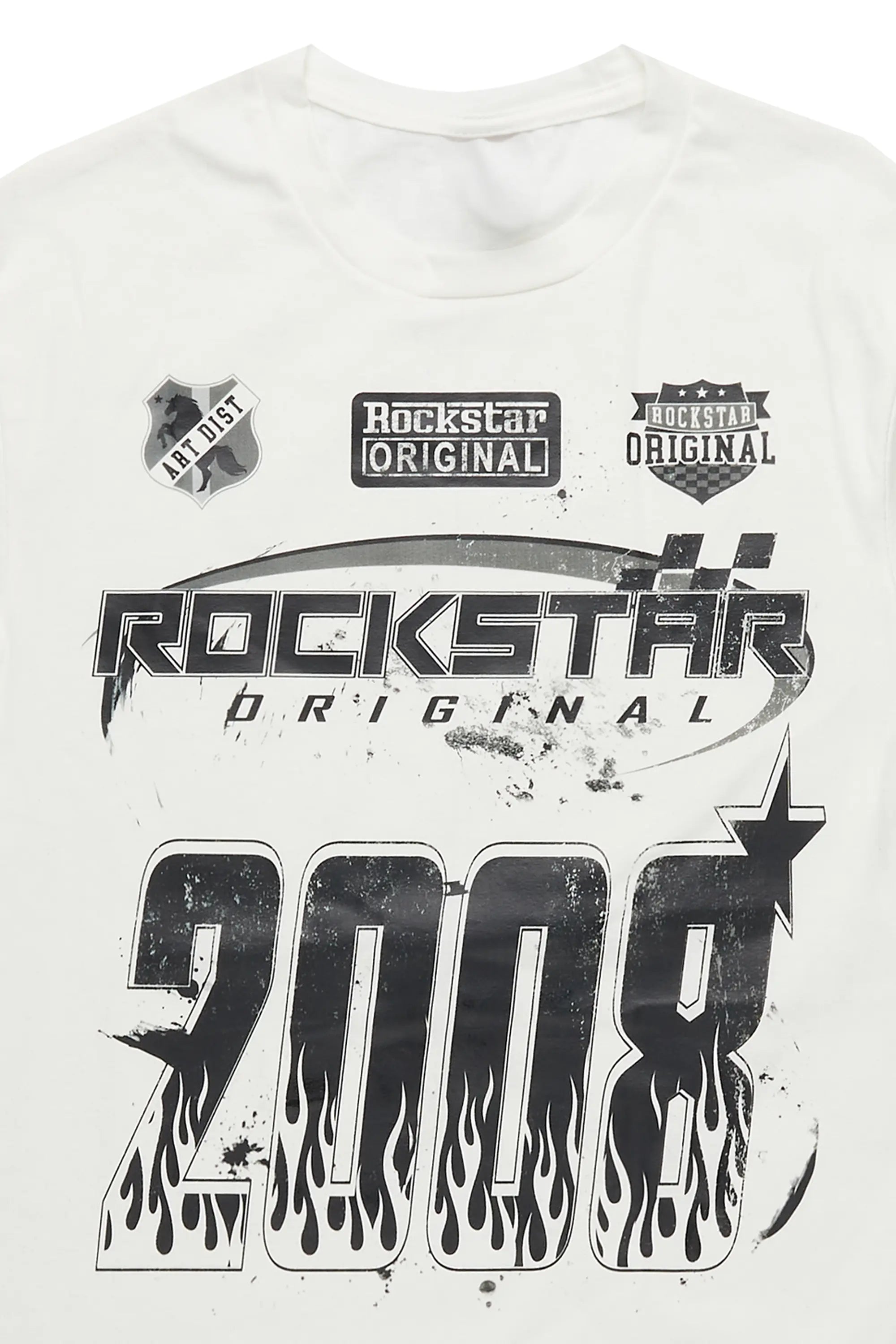 Boys Amos White Graphic T-Shirt