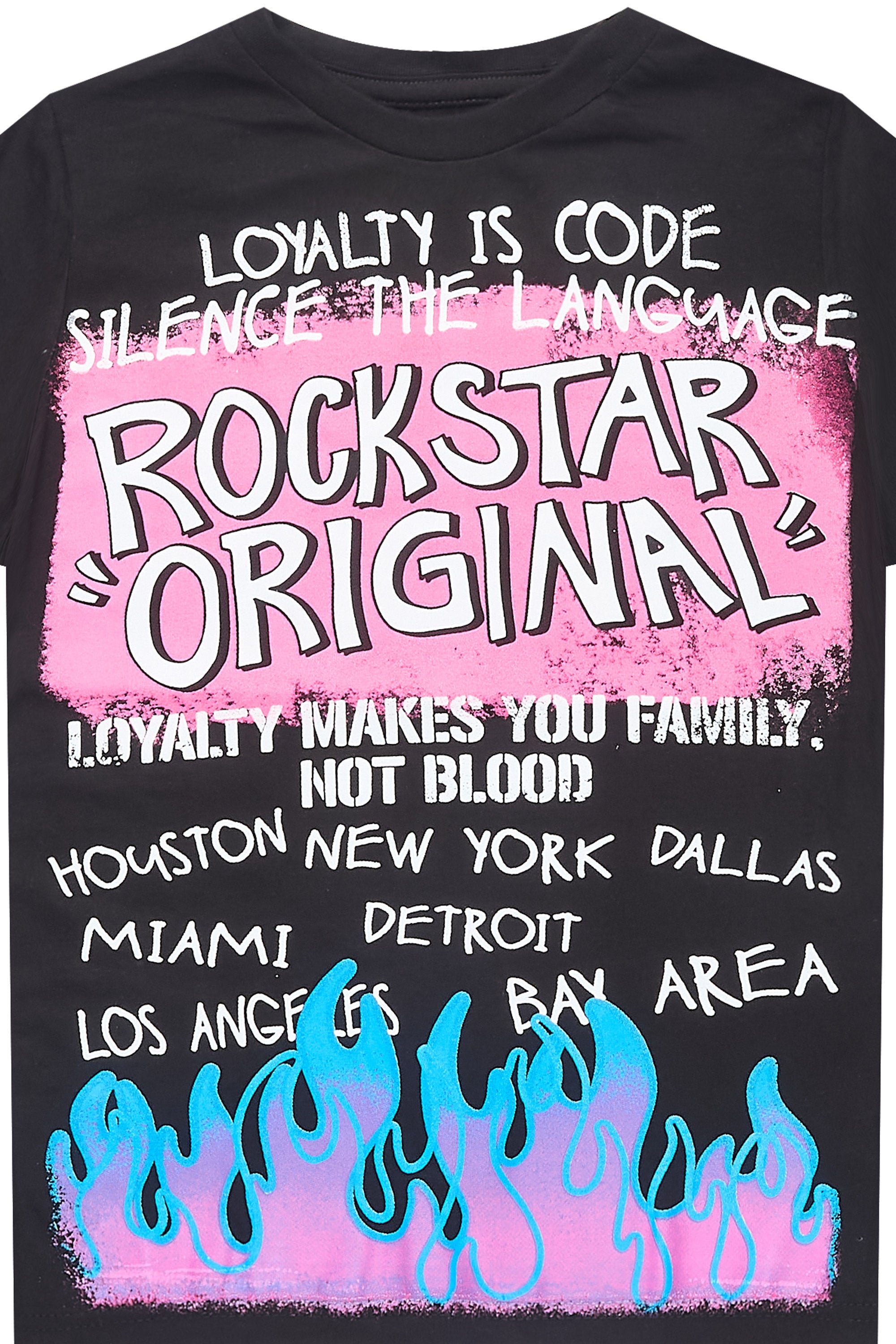 Girls Bridgette Black/Pink Graphic T-Shirt