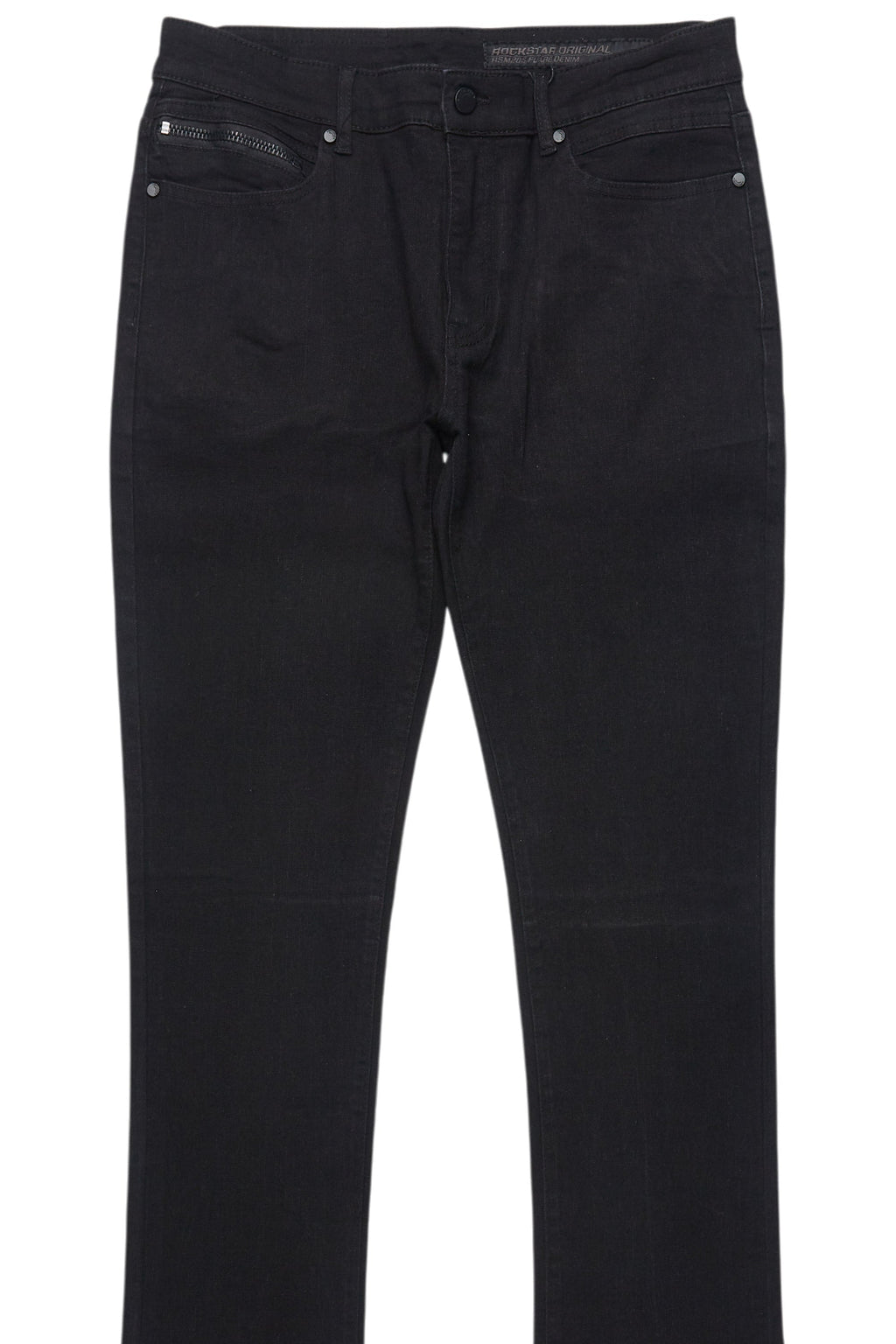 Drick Jet Black Regular Fit Flare Jean