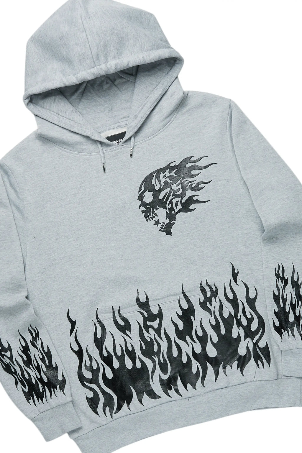 Bubble Grey/Black Stacked Flare Hoodie Track Set