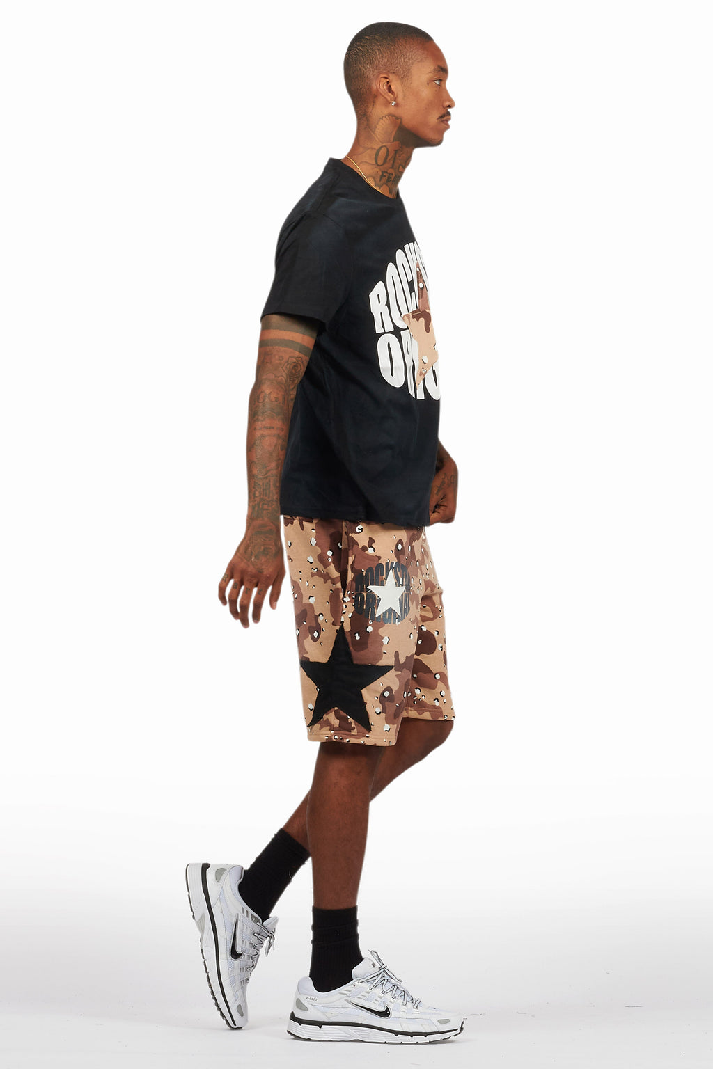 Sarge Vintage Black/Desert Camo T-Shirt/Short Set