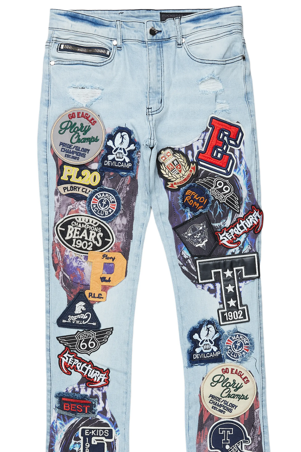 Espen Blue Stacked Flare Jean