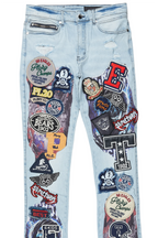 Espen Blue Stacked Flare Jean