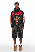 Javion Black/Red Graphic Hoodie