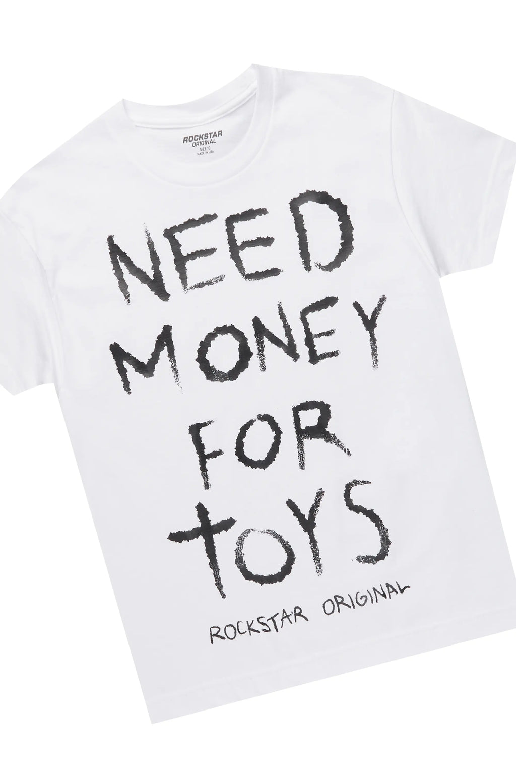 Boys M4Toys White/Camo T-Shirt/Stacked Flare Pant Set