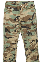 Shake Faded Camo Stacked Flare Jean