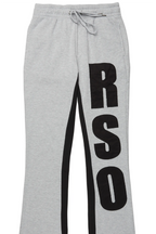 Uko Heather Grey Stacked Baggy Track Pant