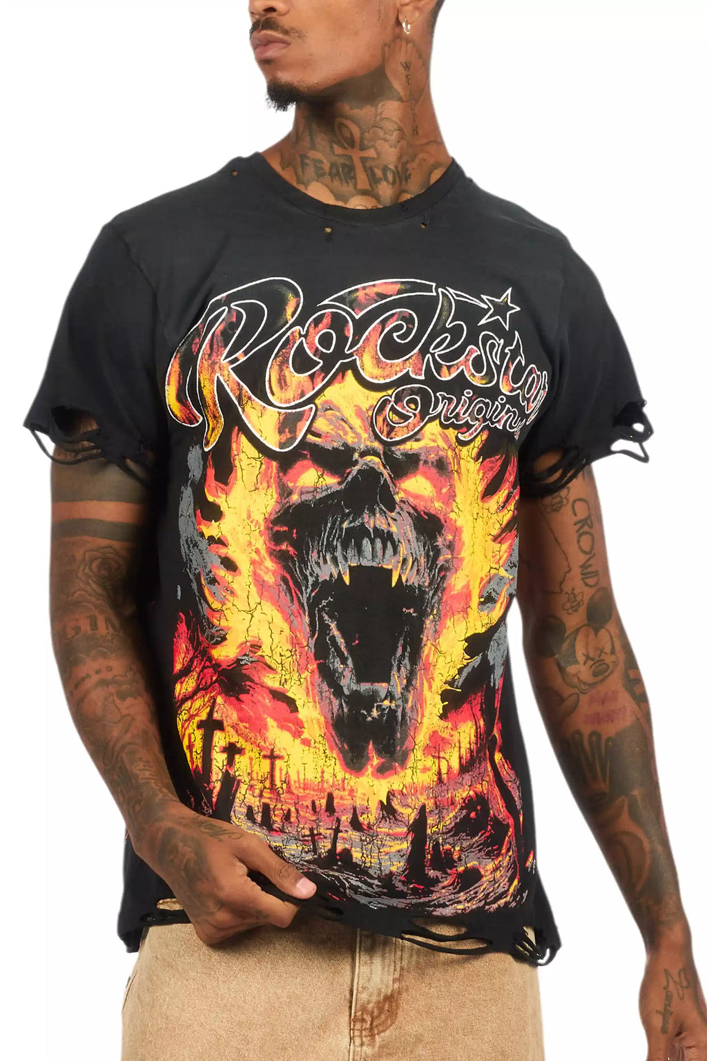 Flamer Black Graphic T-Shirt