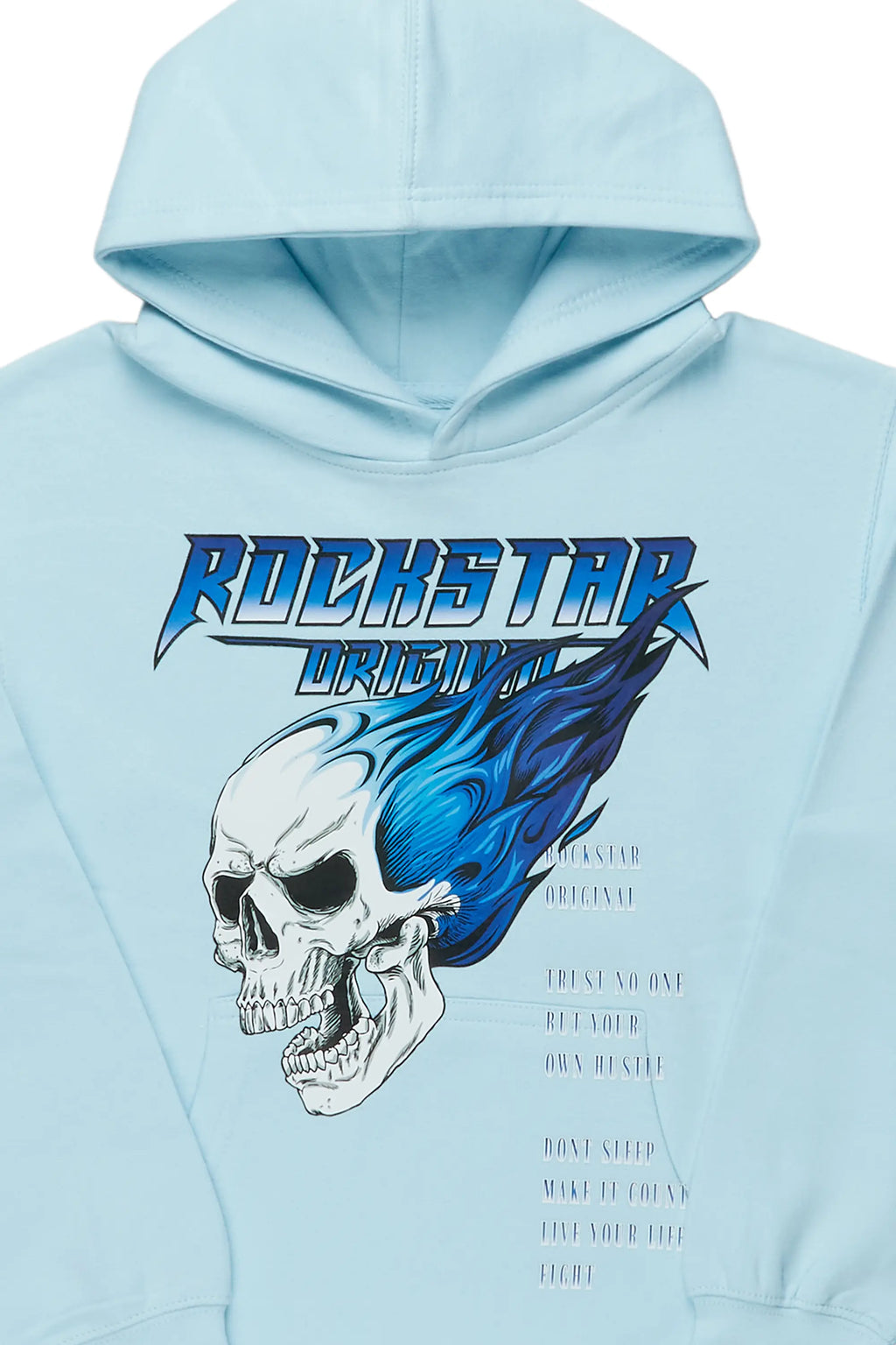 Boys Ozias Baby Blue Graphic Hoodie