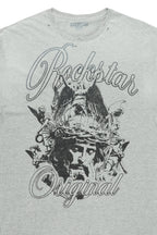 Finna Heather Grey Oversized Graphic T-Shirt