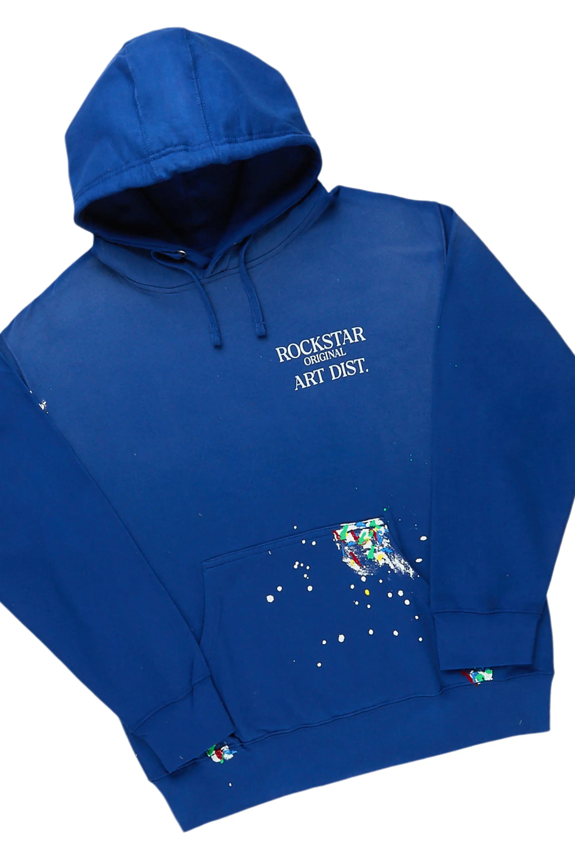 Boys Artie Royal Blue Hoodie/Stacked Flare Jean Set