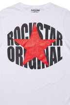 Boys Ezra 2.0 White/Red Graphic T-Shirt