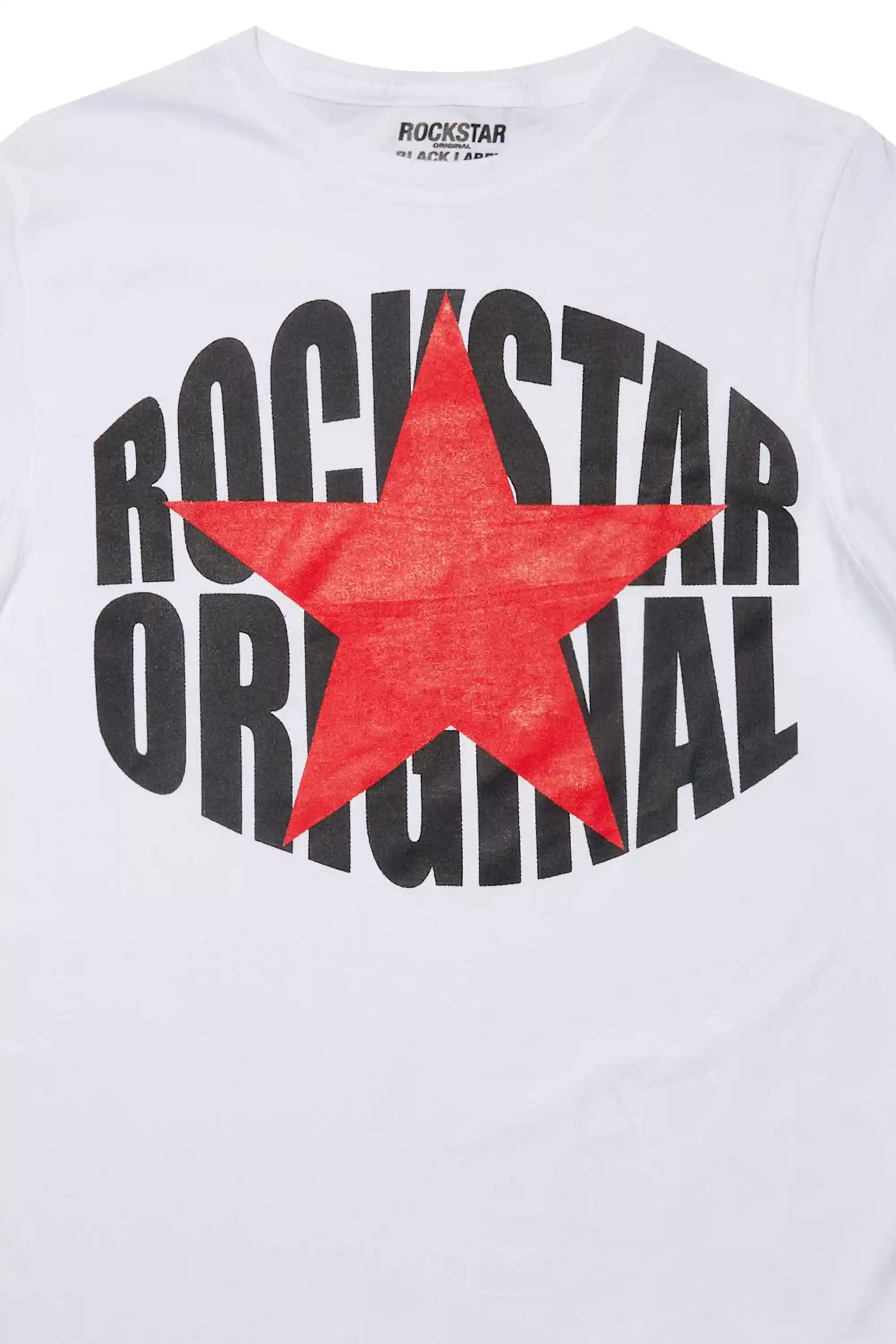 Boys Ezra 2.0 White/Red Graphic T-Shirt