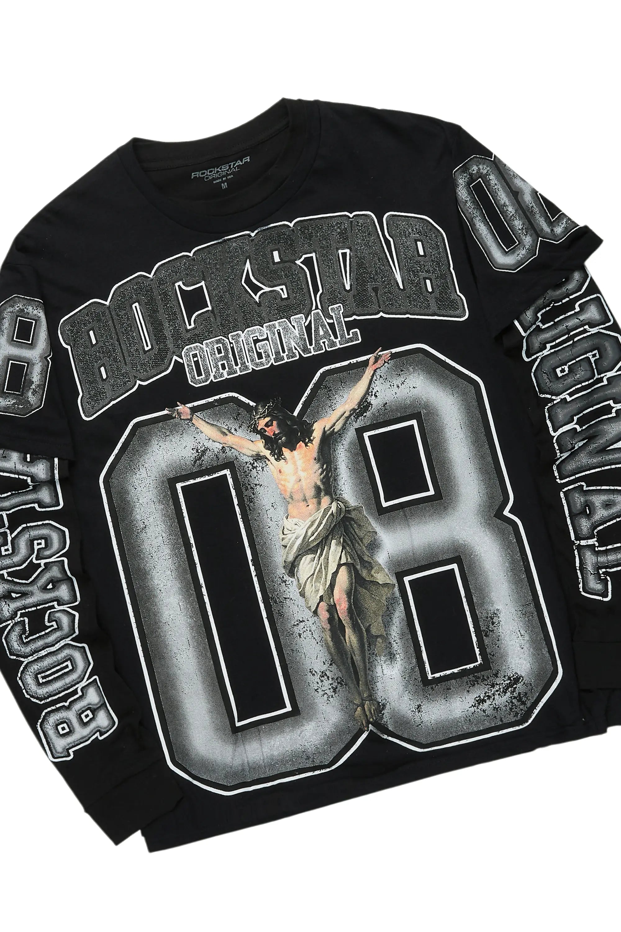 Fields Black/Grey Double Layer T-Shirt/Baggy Pant Set