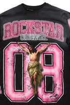 Fields Black Double Layer Long Sleeve Graphic T-Shirt