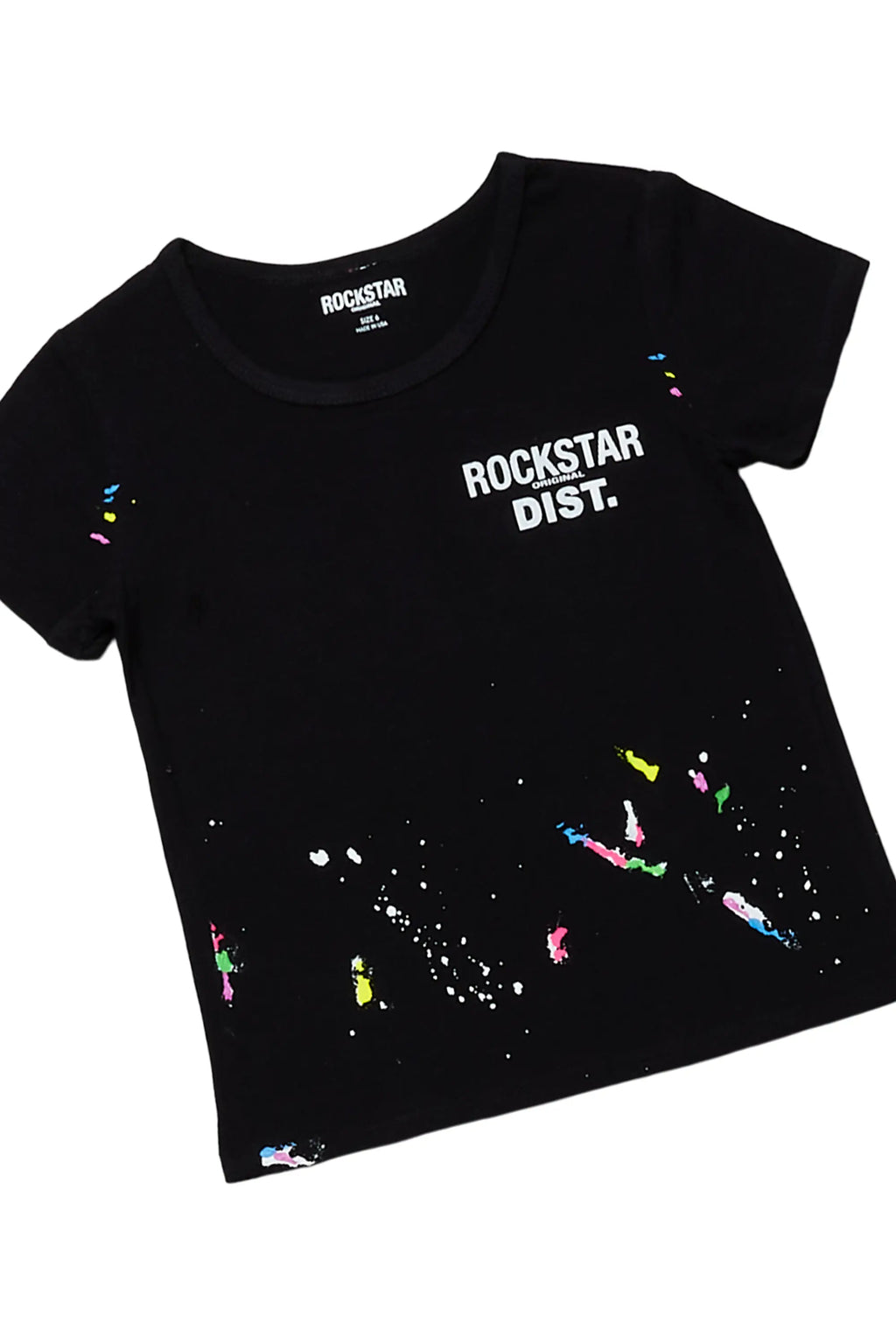 Girls Kalah Black T-Shirt Flare Jean Set