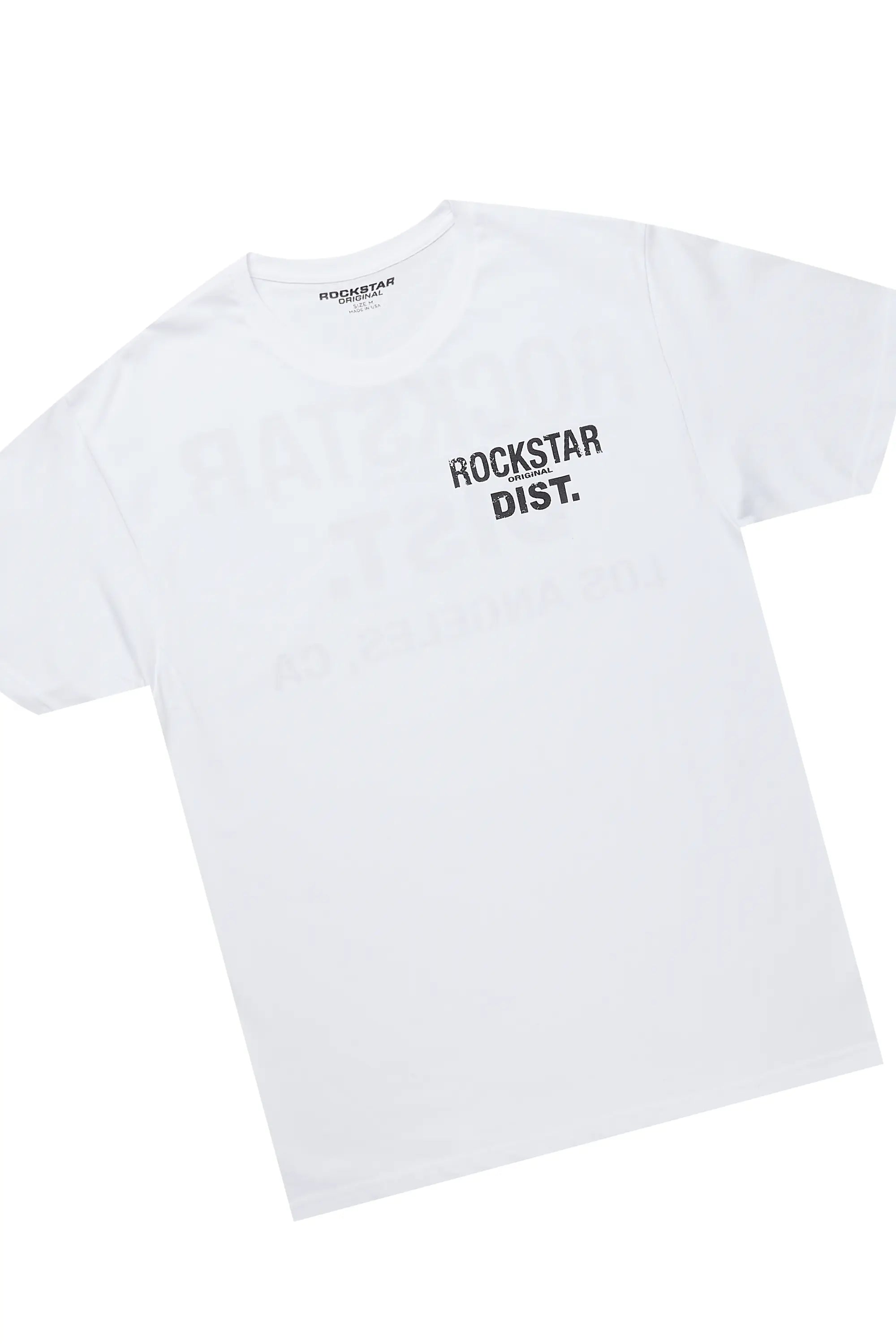 Akos White T-Shirt/Denim Short Set