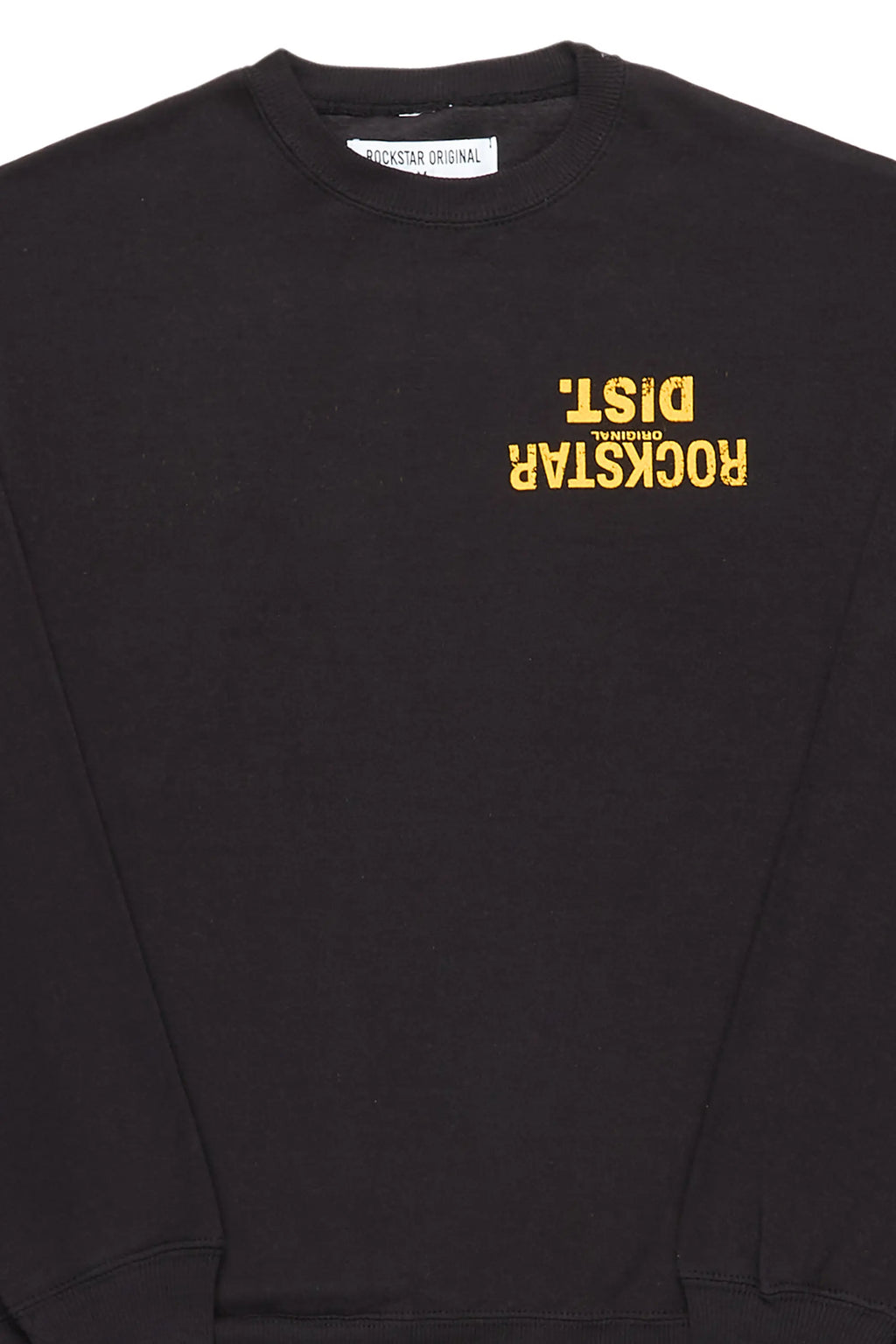 Dist. Town Black/Yellow Graphic Crewneck