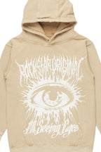 Boys All Eyes Vintage Beige Graphic Hoodie