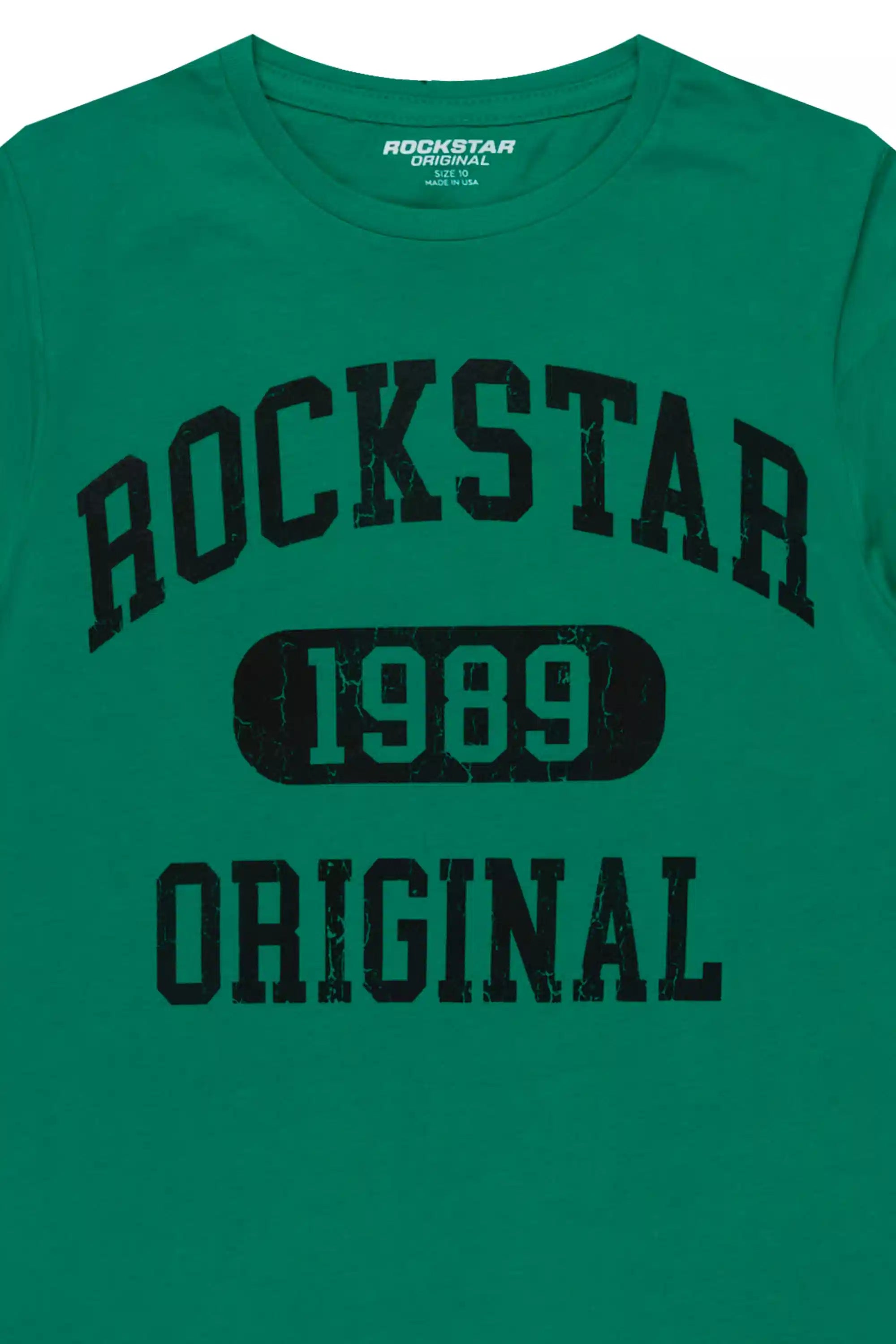 Boys Members Green/Black Graphic T-Shirt