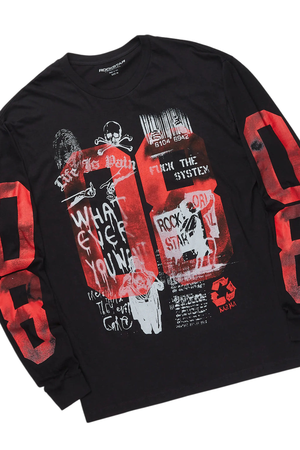 Grill Black/Red Long Sleeve T-Shirt/Baggy Pant Set