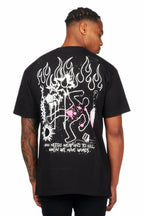 Psycho Black Graphic T-Shirt