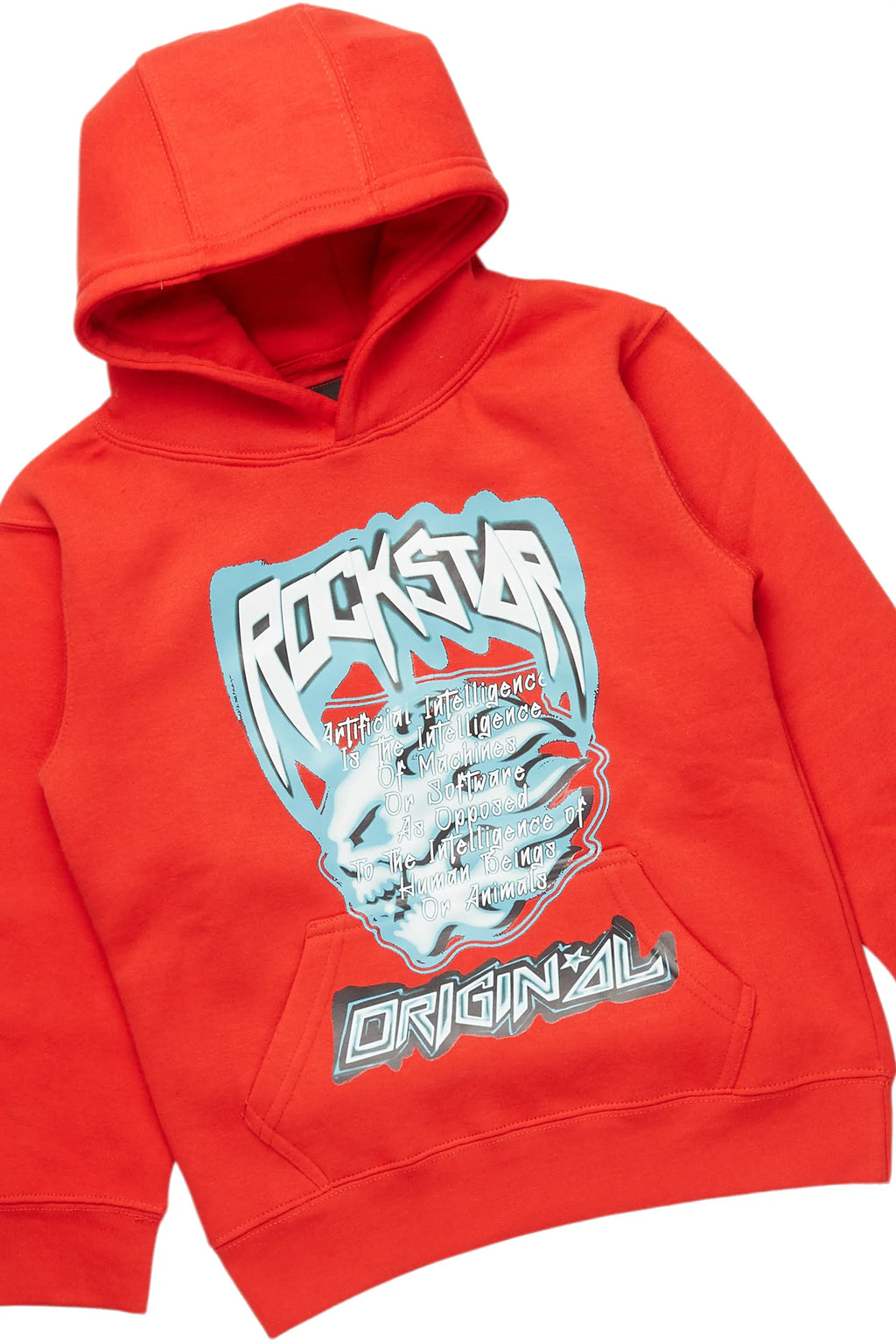 Boys Rainer Red Hoodie/Stacked Flare Jean Set