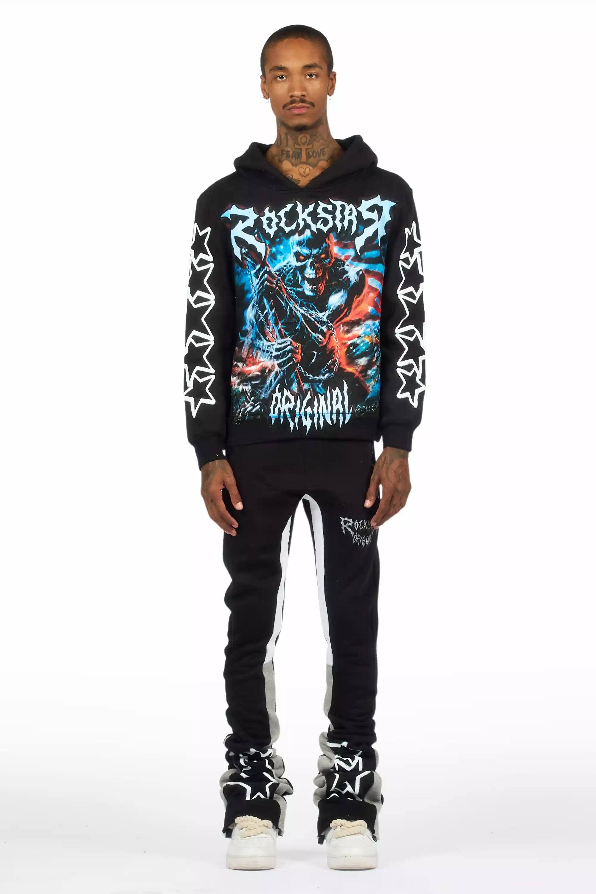 Krio Black/Grey Hoodie/Super Stacked Track Set