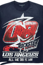 Kastell Navy/White Oversized Distressed Graphic T-Shirt