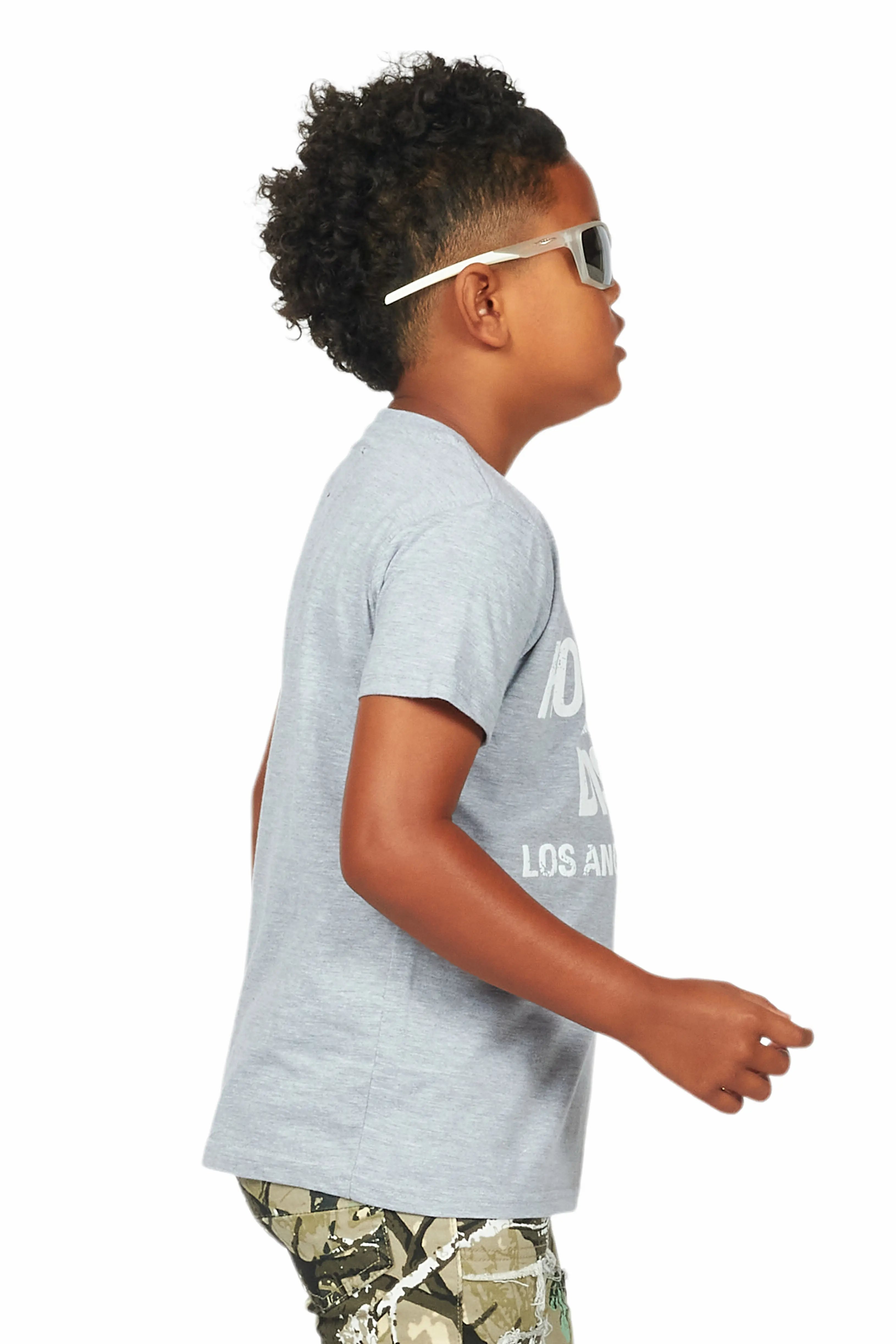 Boys Koen Grey Graphic T-Shirt