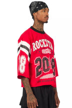 Jaren Red Boxy Crop T-Shirt