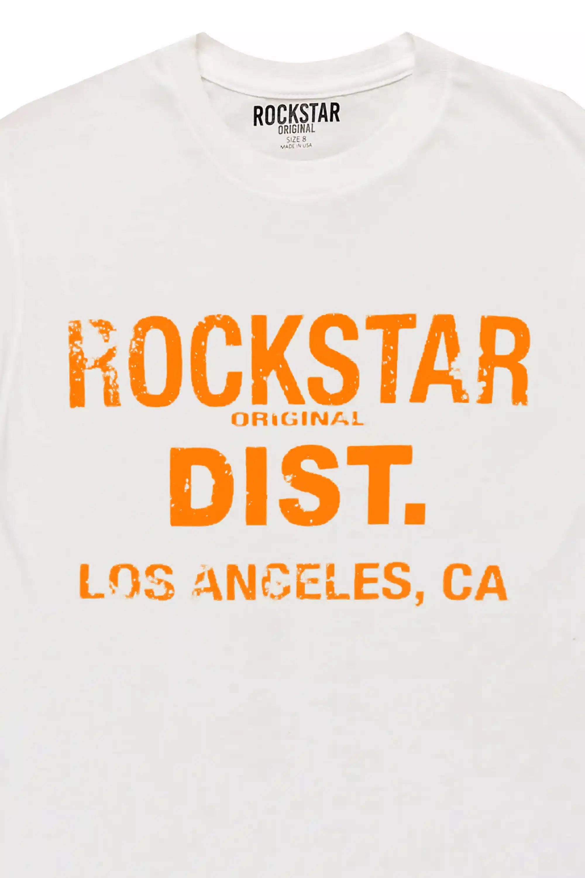 Boys Koen White/Orange Graphic T-Shirt