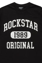 Boys Members Black Graphic T-Shirt