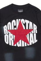 Boys State L/S  Black/Red Graphic T-Shirt with Patch