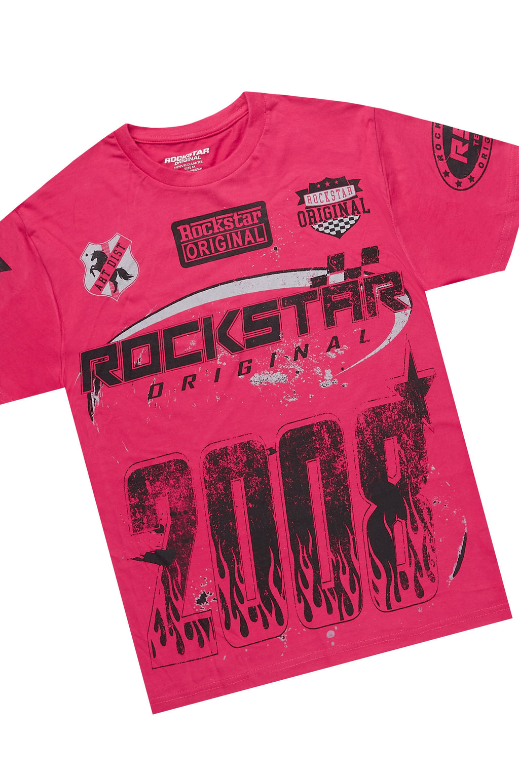 Amos Fuchsia Graphic T-Shirt & Dag Black Jean Bundle