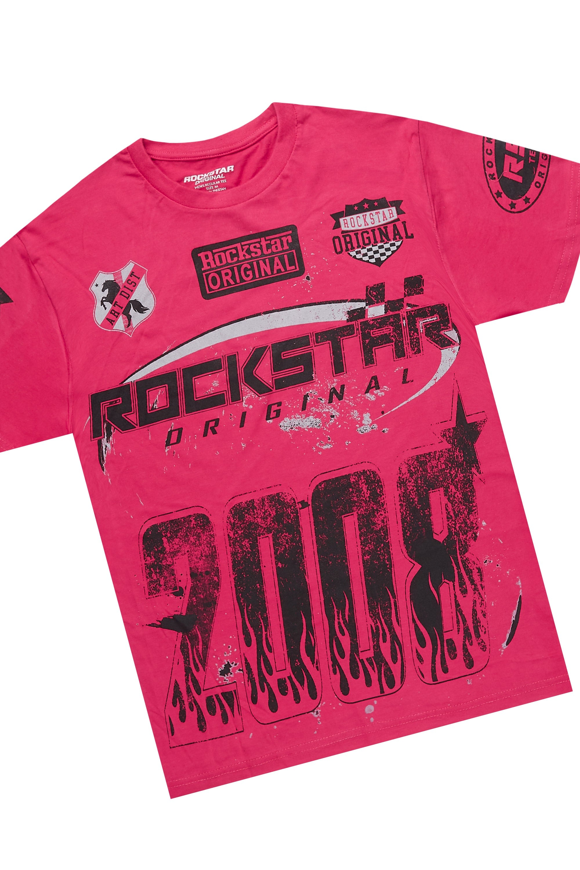 Amos Fuchsia Graphic T-Shirt & Dag Black Jean Bundle