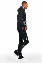 Filip Black Hoodie/Stacked Flare Jean Bundle