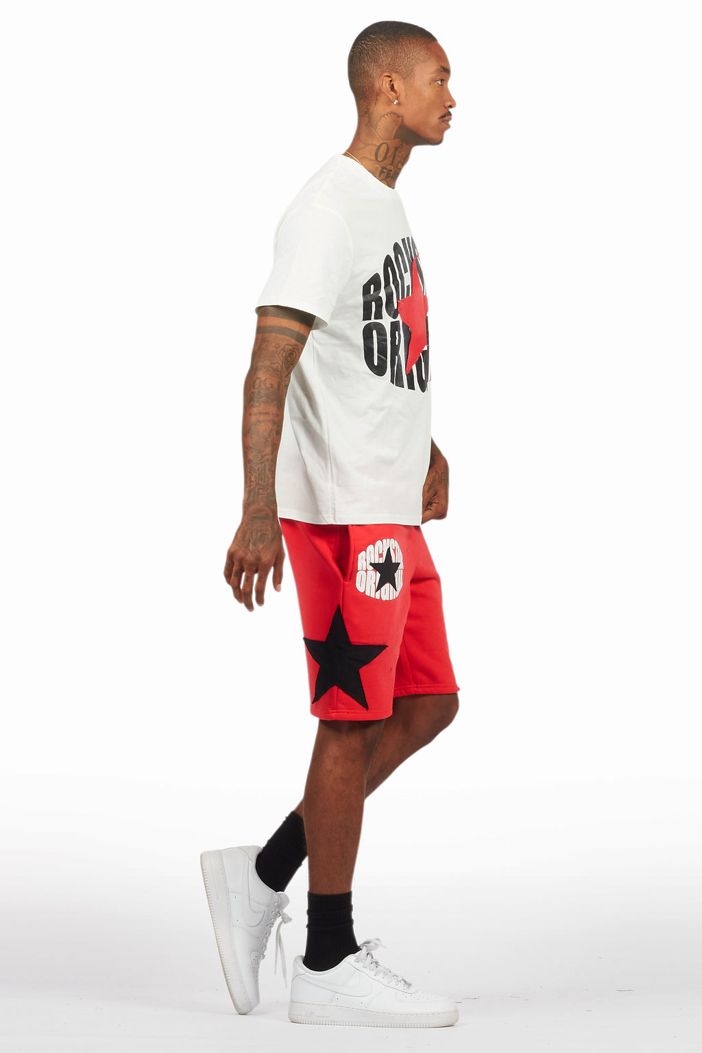 Sarge White/Red T-Shirt/Short Set