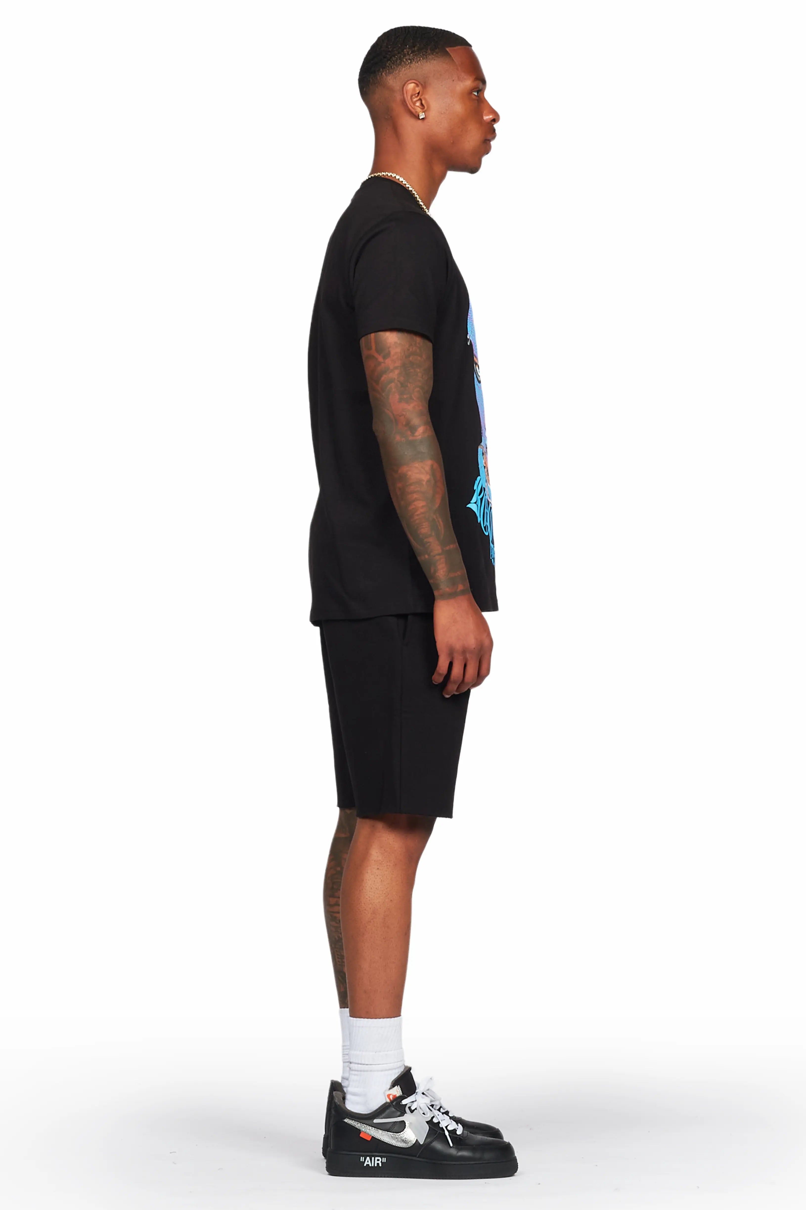 Murdra Black T-Shirt/Short Set