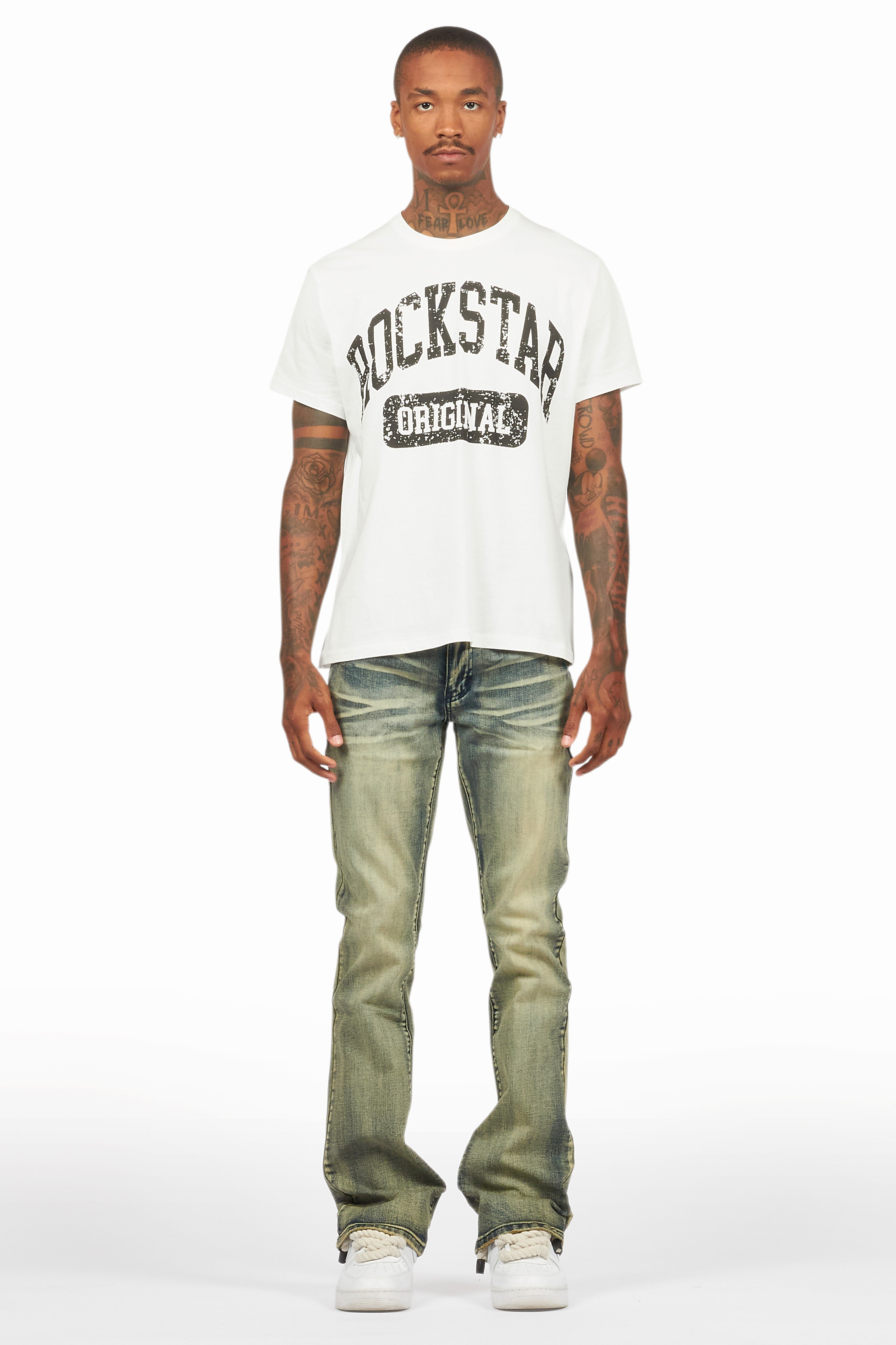 Drick Vintage Blue Regular Fit Flare Jean