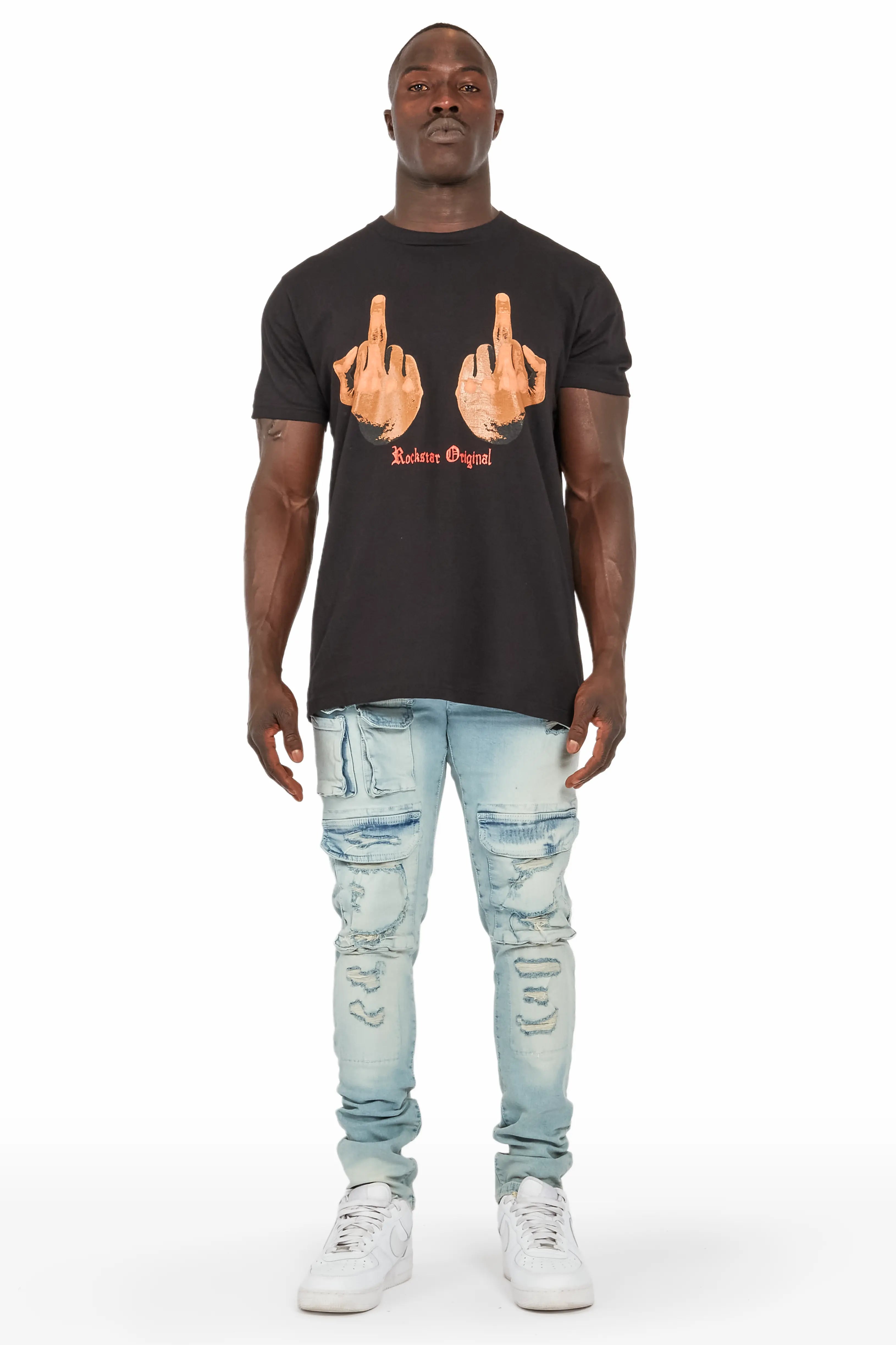 Imran Blue Slim Cargo Jean