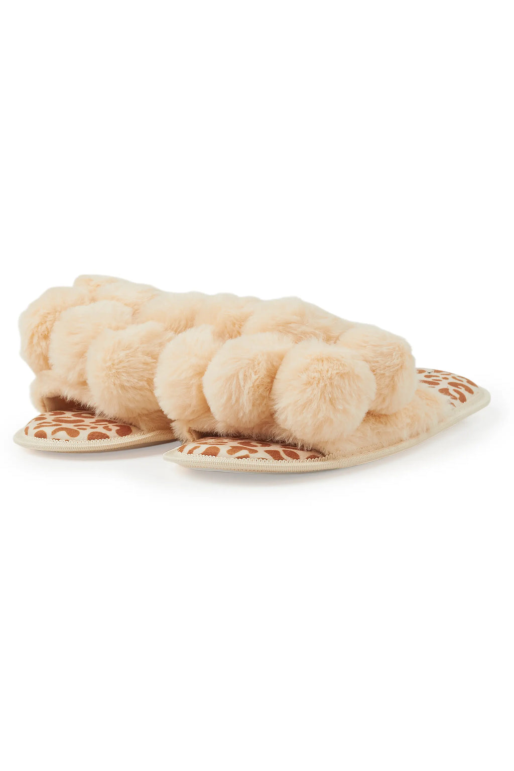 Kourtnay Beige Fur Slippers