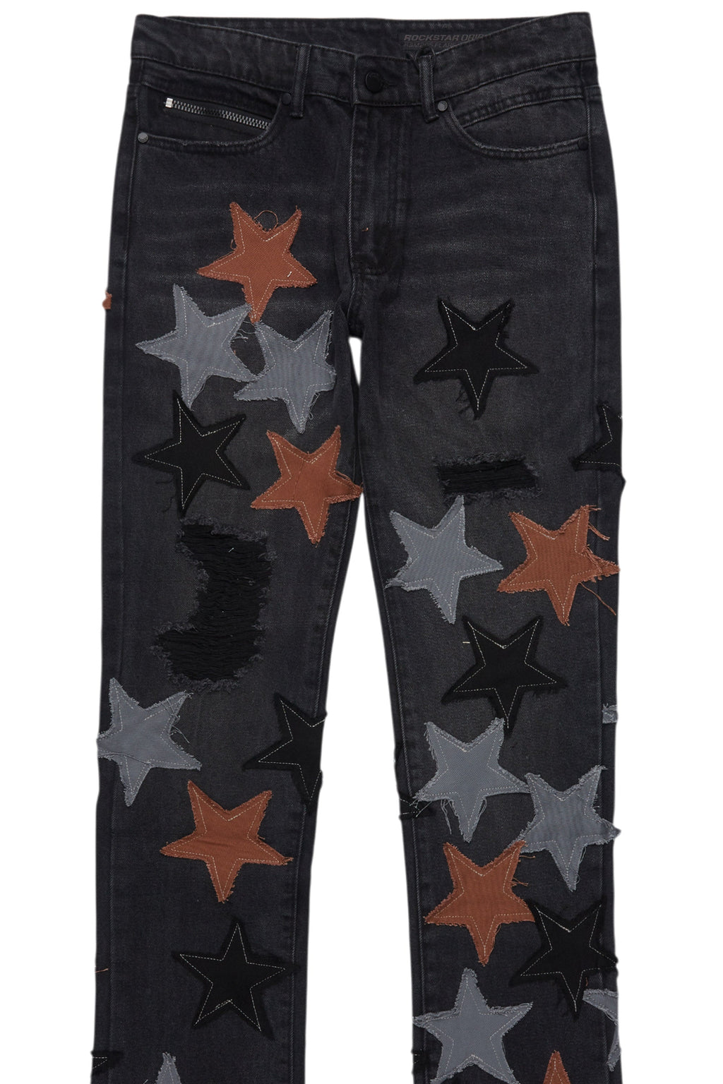 StarLane Black Stacked Flare Jean