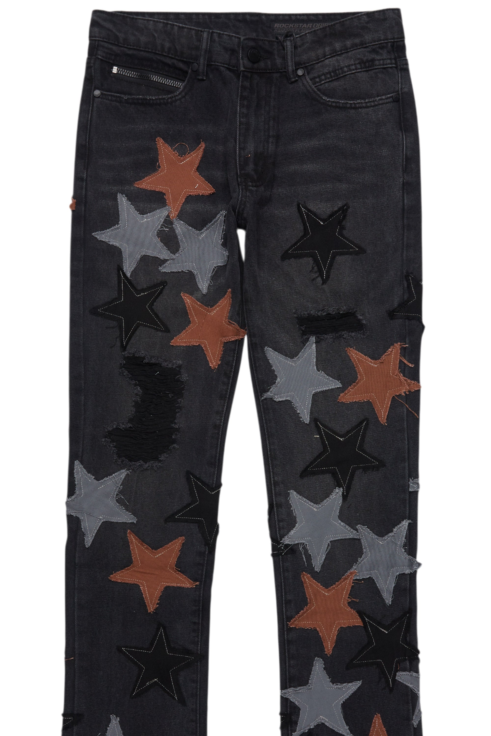 StarLane Black Stacked Flare Jean